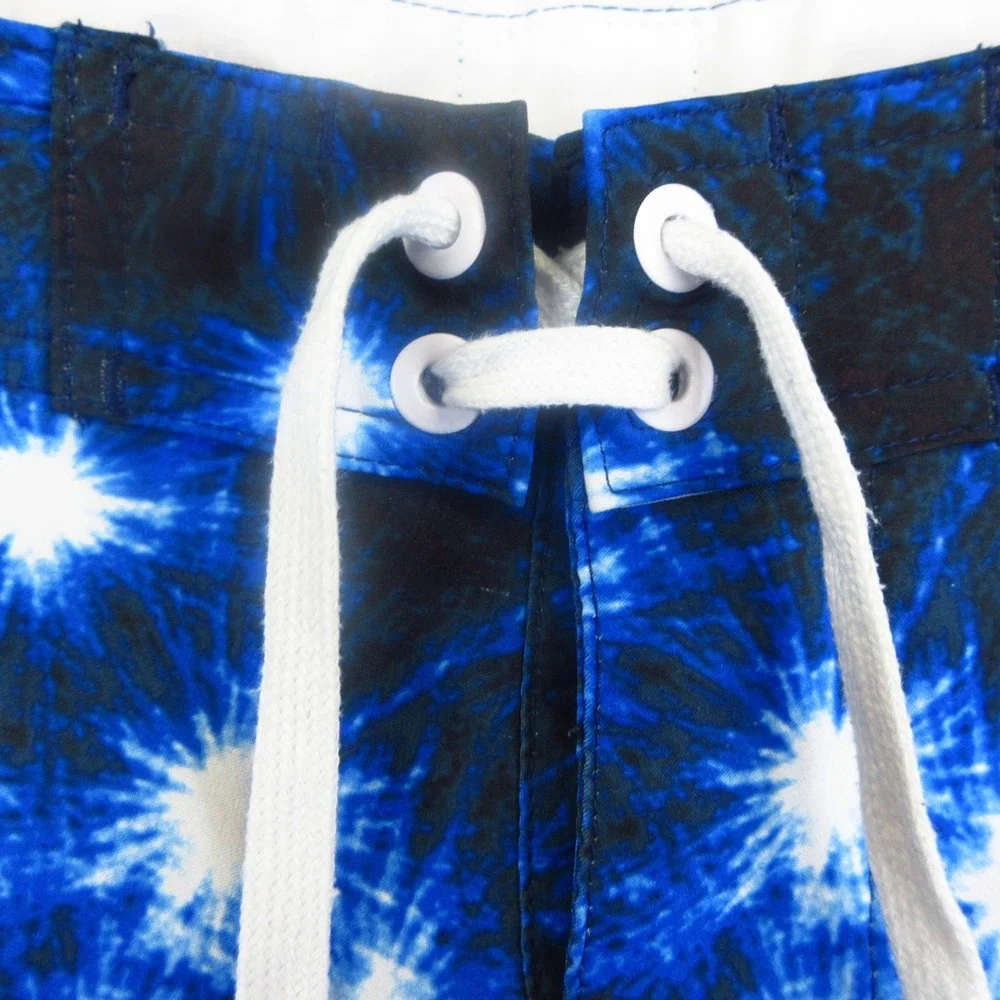 Burnside Board Shorts Mens 34 Red White Blue Stars Stripes 4th of July Swim Surf
